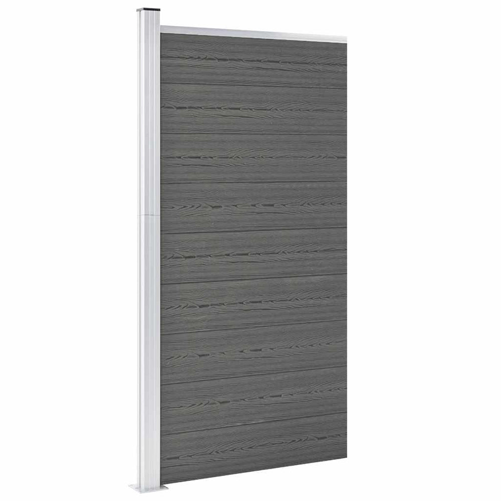 Zaunelement WPC 95x186 cm Grau