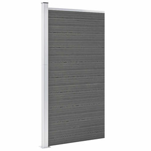 Zaunelement WPC 95x186 cm Grau