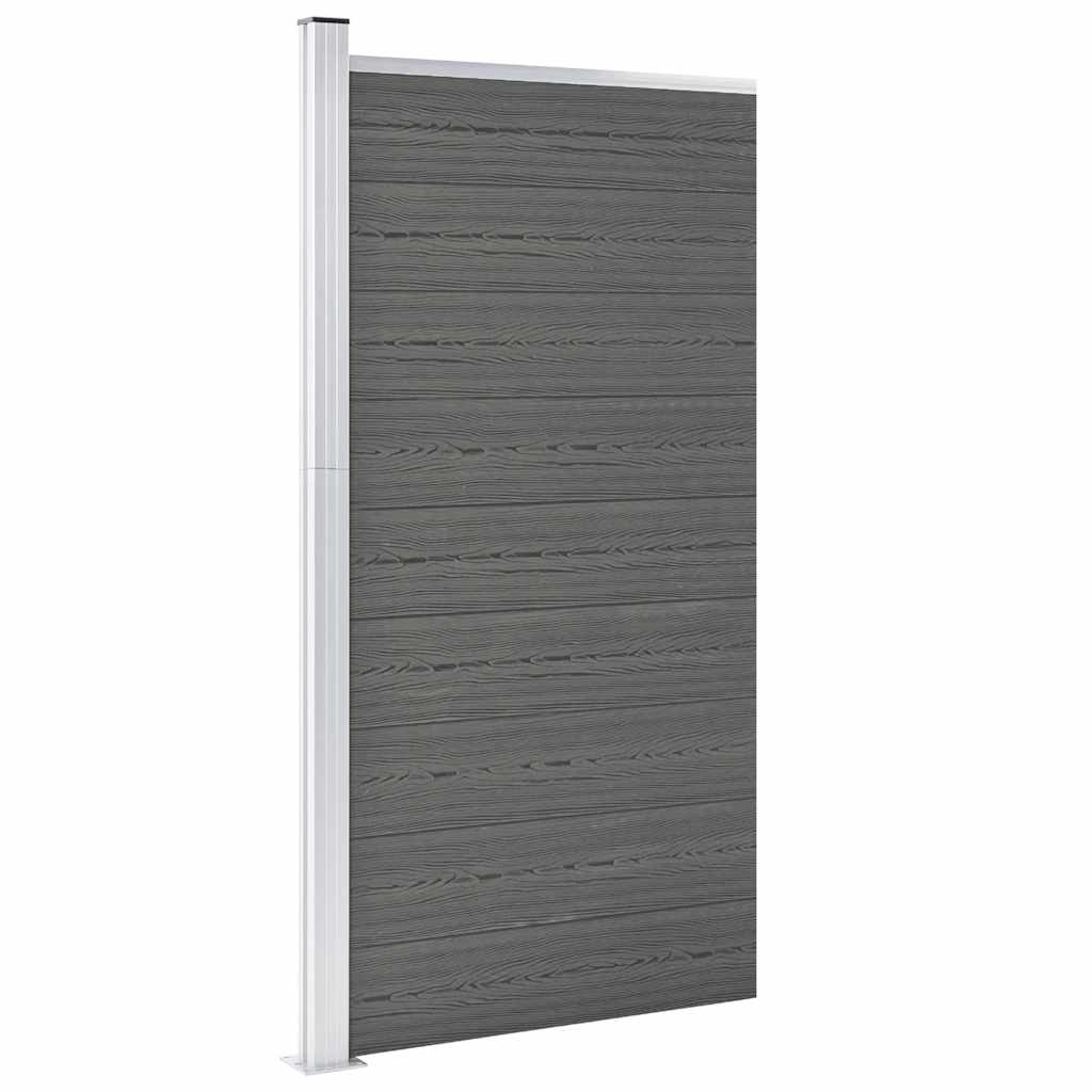 Zaunelement WPC 95x186 cm Grau