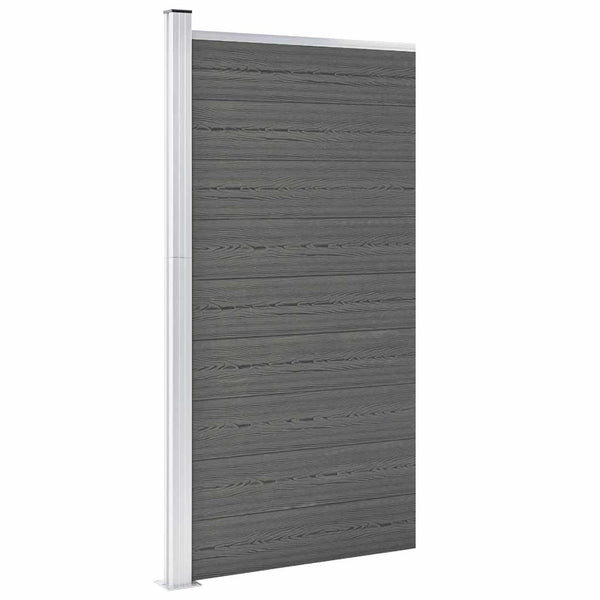 Zaunelement WPC 95x186 cm Grau