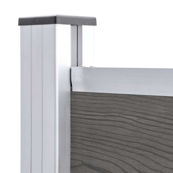 Zaunelement WPC 95x186 cm Grau