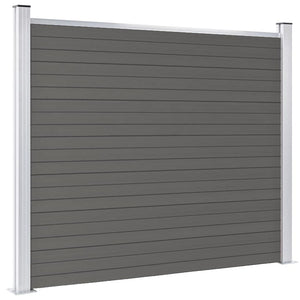 Zaunelement WPC 180x146 cm Grau