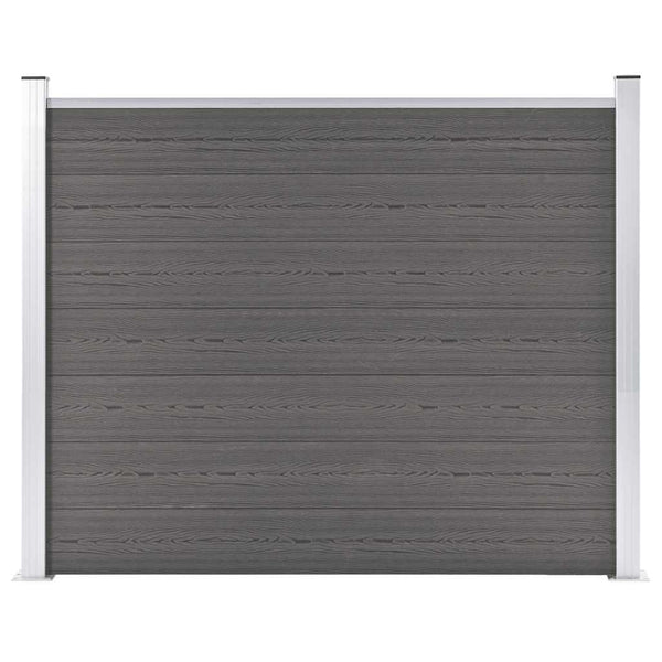 Zaunelement WPC 180x146 cm Grau