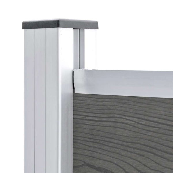 Zaunelement WPC 180x146 cm Grau