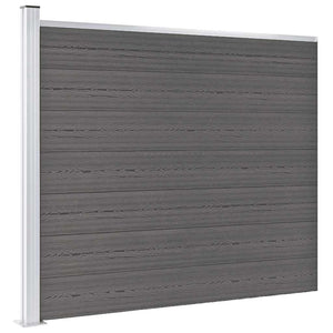 Zaunelement WPC 175x146 cm Grau