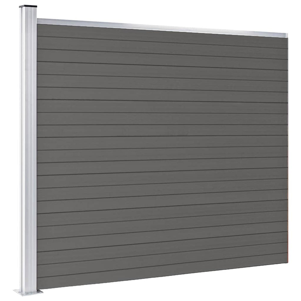 Zaunelement WPC 175x146 cm Grau