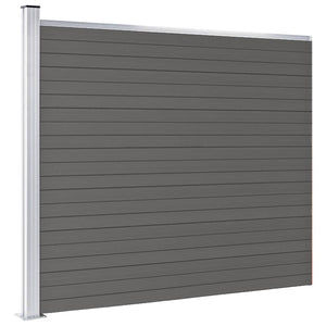 Zaunelement WPC 175x146 cm Grau