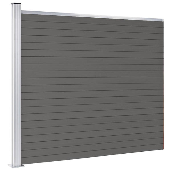 Zaunelement WPC 175x146 cm Grau