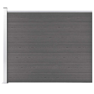 Zaunelement WPC 175x146 cm Grau