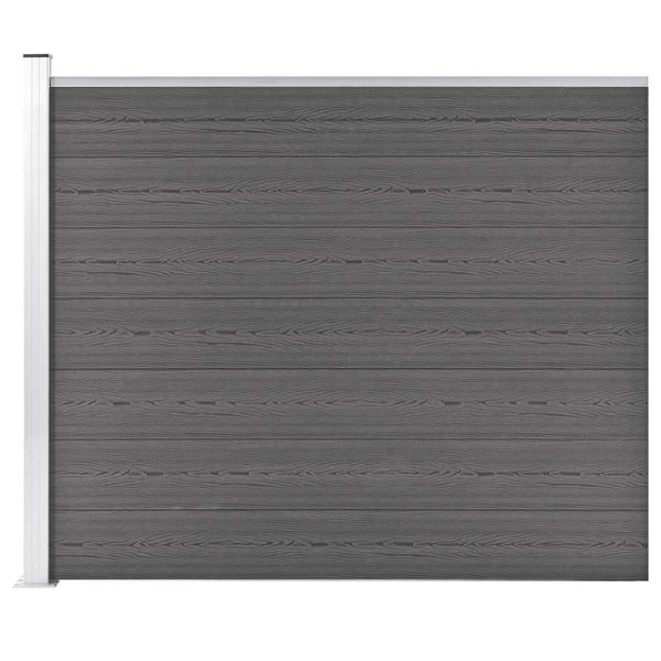 Zaunelement WPC 175x146 cm Grau