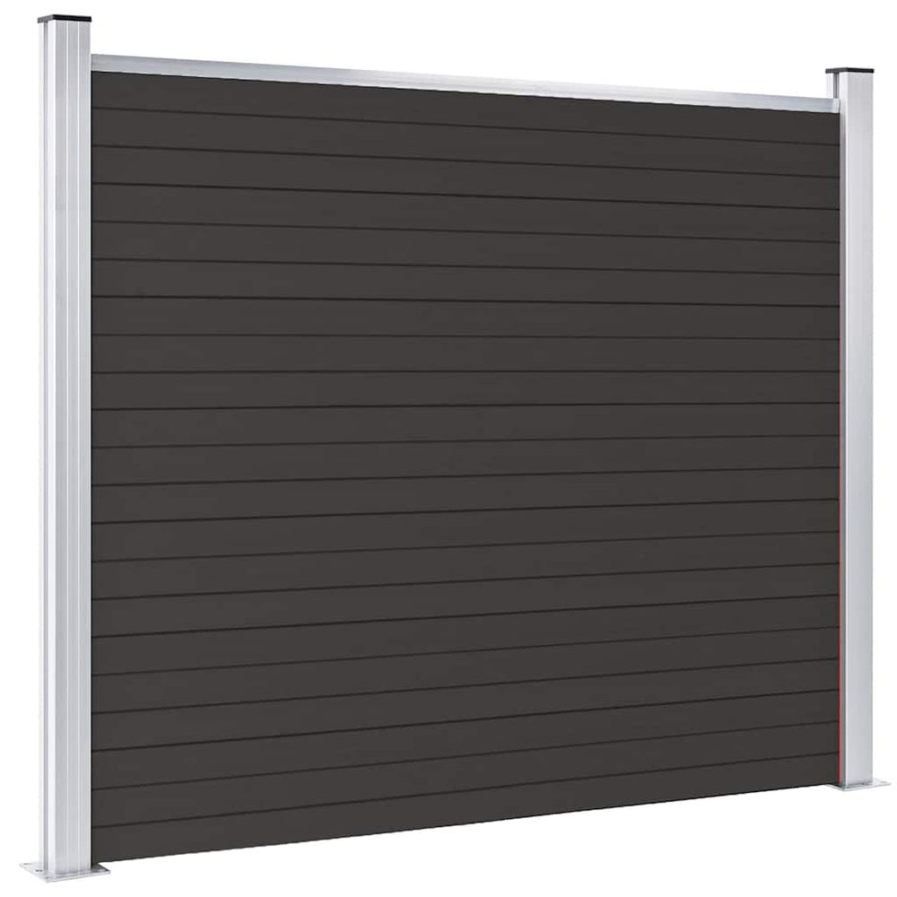 Zaunelement WPC 180x146 cm Schwarz
