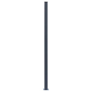 Zaunpfosten 2 Stk. Dunkelgrau 185 cm Aluminium