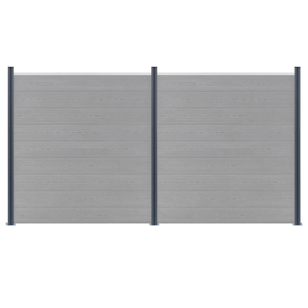 Zaunpfosten 3 Stk. Dunkelgrau 185 cm Aluminium