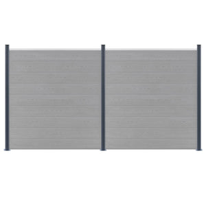 Zaunpfosten 3 Stk. Dunkelgrau 185 cm Aluminium