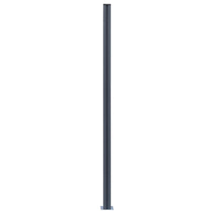 Zaunpfosten 3 Stk. Dunkelgrau 185 cm Aluminium