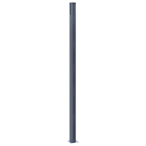 Zaunpfosten 3 Stk. Dunkelgrau 185 cm Aluminium