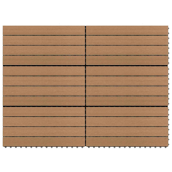 Terrassenfliesen Braun 60x30 cm, 6er-Set