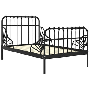 Ausziehbett Metall Schwarz 80x200 cm