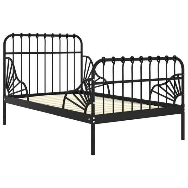 Ausziehbett Metall Schwarz 80x200 cm