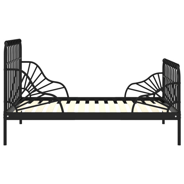 Ausziehbett Metall Schwarz 80x200 cm