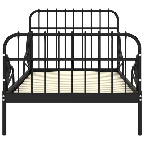 Ausziehbett Metall Schwarz 80x200 cm