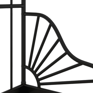 Ausziehbett Metall Schwarz 80x200 cm