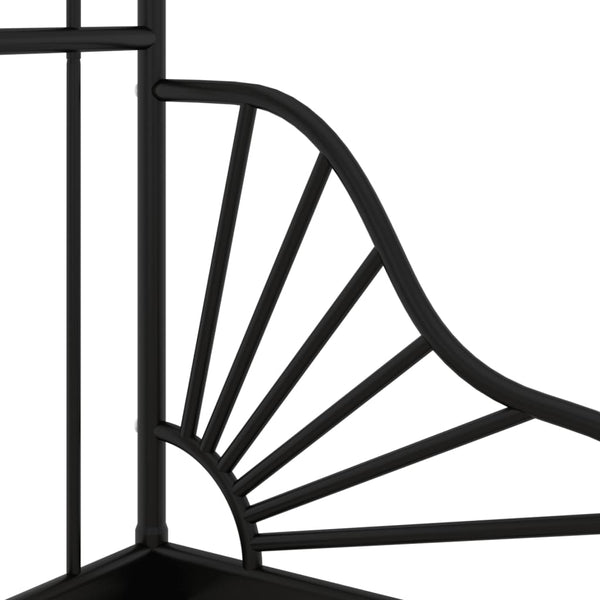 Ausziehbett Metall Schwarz 80x200 cm