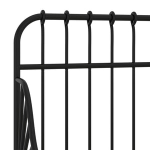 Ausziehbett Metall Schwarz 80x200 cm