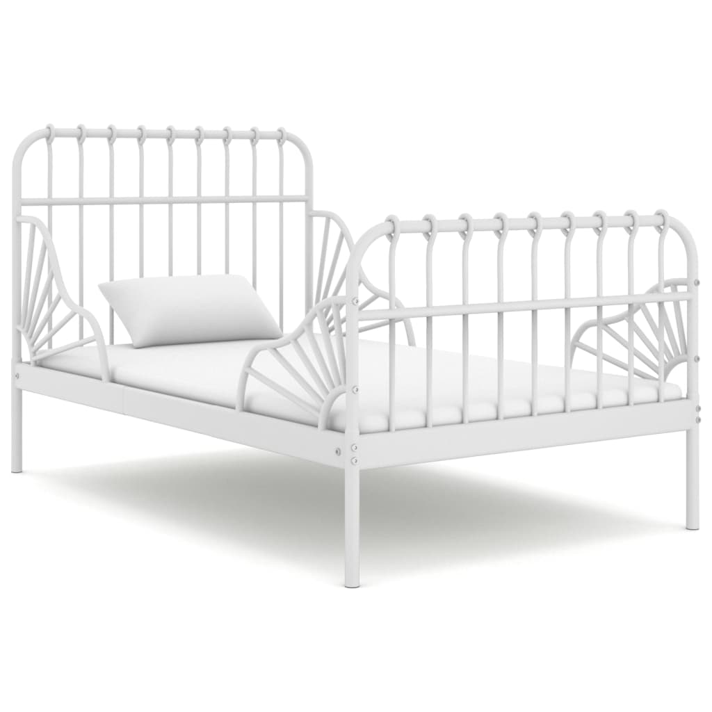 Ausziehbett Metall Weiß 80x200 cm