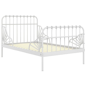 Ausziehbett Metall Weiß 80x200 cm