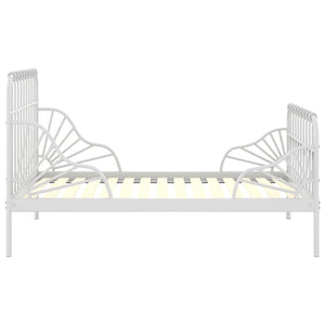 Ausziehbett Metall Weiß 80x200 cm