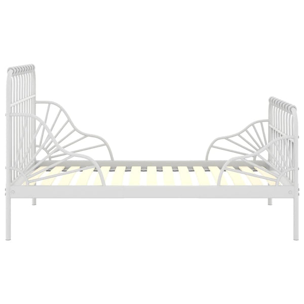 Ausziehbett Metall Weiß 80x200 cm