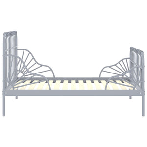 Ausziehbett Metall Grau 80x200 cm