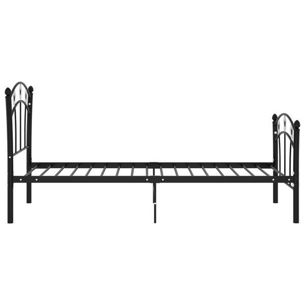 Fußball Einzelbett 90x200 cm Schwarz Metall