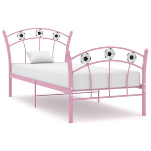 Rosa Fußball Einzelbett 90x200 cm