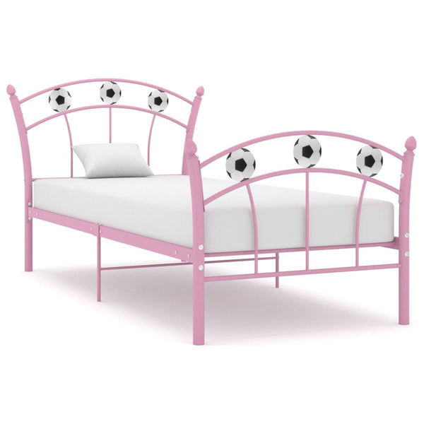 Rosa Fußball Einzelbett 90x200 cm