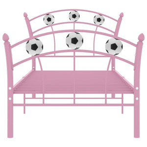 Rosa Fußball Einzelbett 90x200 cm