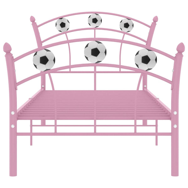 Rosa Fußball Einzelbett 90x200 cm