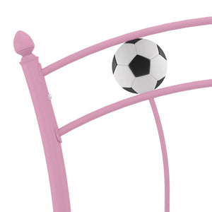 Rosa Fußball Einzelbett 90x200 cm
