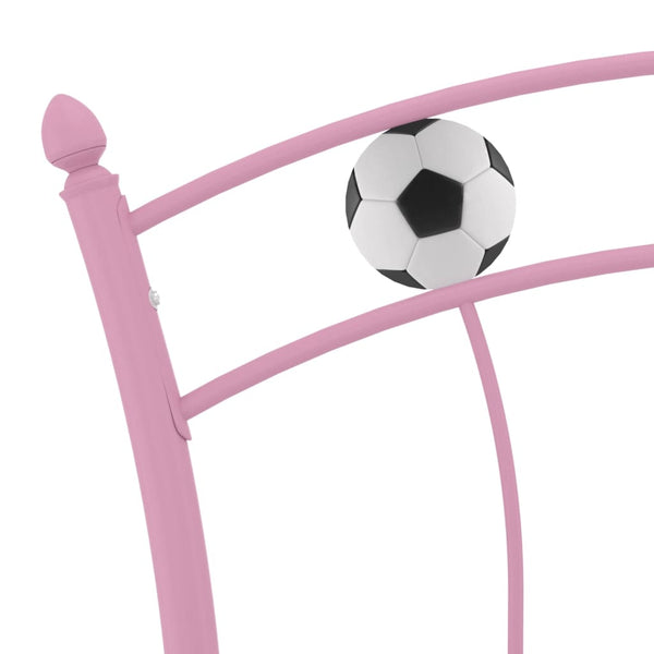 Rosa Fußball Einzelbett 90x200 cm