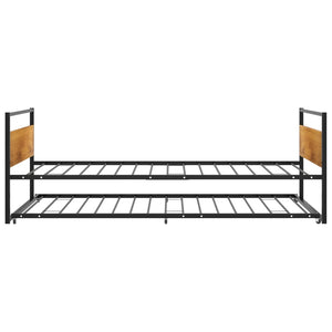 Ausziehbett Metall Schwarz 90x200 cm