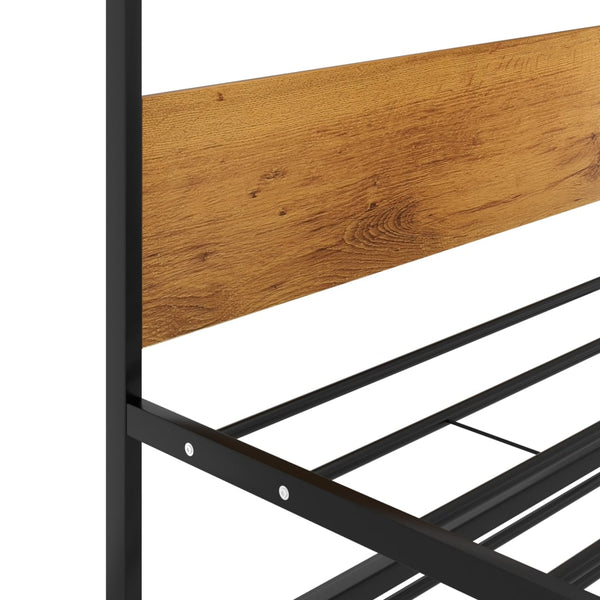 Ausziehbett Metall Schwarz 90x200 cm