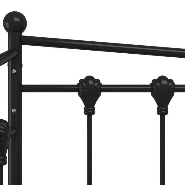 Ausziehsofa Bettgestell 90x200 cm Schwarz Metall
