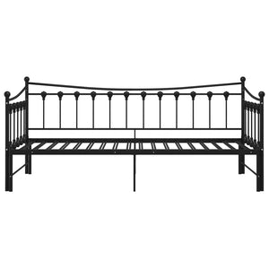 Ausziehsofa Bettgestell 90x200 cm Schwarz Metall