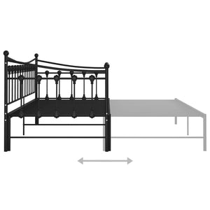 Ausziehsofa Bettgestell 90x200 cm Schwarz Metall