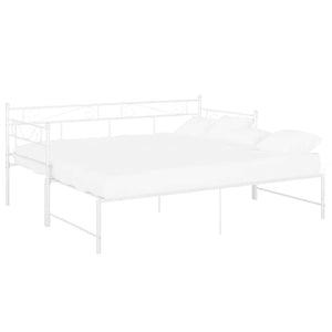 Ausziehbares Tagesbett Weiß Metall 90x200