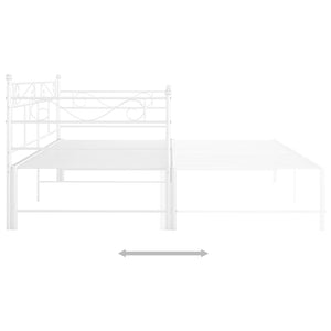 Ausziehbares Tagesbett Weiß Metall 90x200