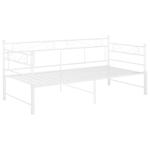 Ausziehbares Tagesbett Weiß Metall 90x200