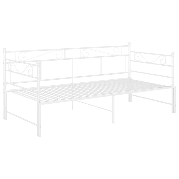 Ausziehbares Tagesbett Weiß Metall 90x200