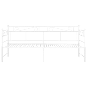 Ausziehbares Tagesbett Weiß Metall 90x200